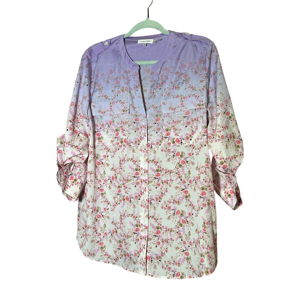 Calvin Klein L pastel floral top